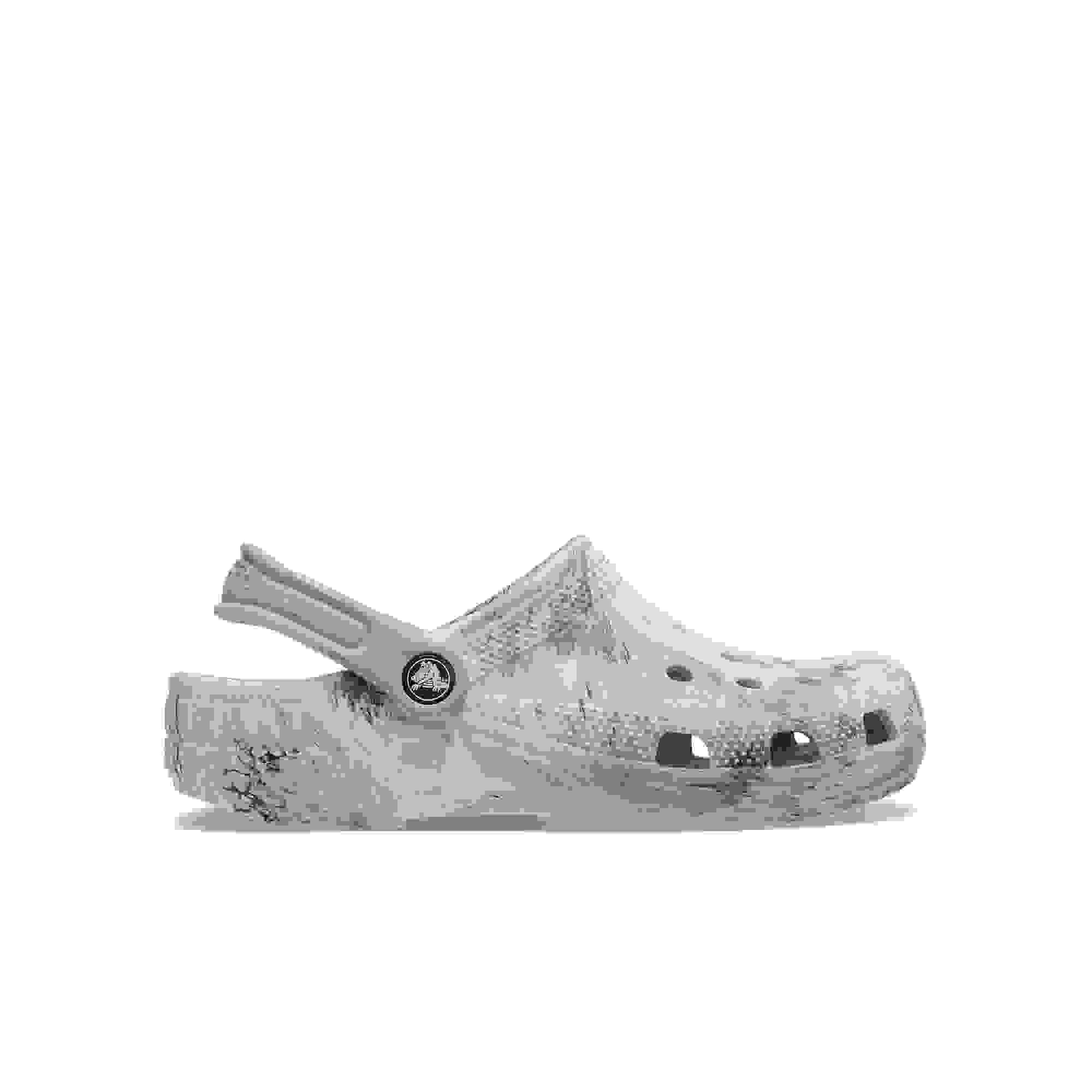 Crocs Classic Watercolor Marbled Grade School Boys' "Grey" Clog